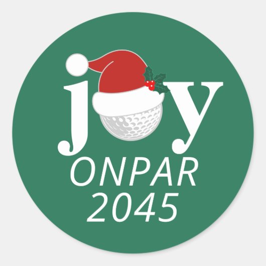 Golf Kerstvakantie Kerstvreugde Sticker Modern Gro (Voorkant)