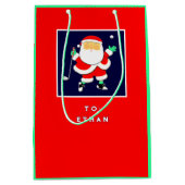 Golf Kerstvakantie Medium Cadeauzakje (Voorkant)