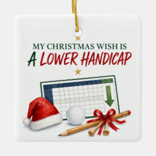Golf Kerstvakantie met golfbal voor golfer Keramisch Ornament