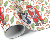 Golf Kerstvakantie met Santa Golfing Cadeaupapier (Rol Hoek)