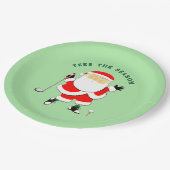 Golf Kerstvakantie Papieren Bordje (Gekanteld)