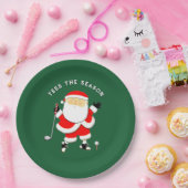 Golf Kerstvakantie Papieren Bordje (Feest)
