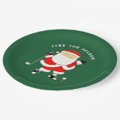 Golf Kerstvakantie Papieren Bordje (Gekanteld)