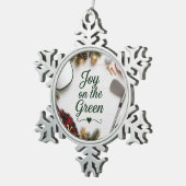 Golf Kerstvakantie Tin Sneeuwvlok Ornament (Rechts)