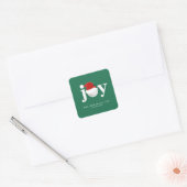 Golf Kerstvakantie Vreugde Festive Moderne Groen Vierkante Sticker (Envelop)