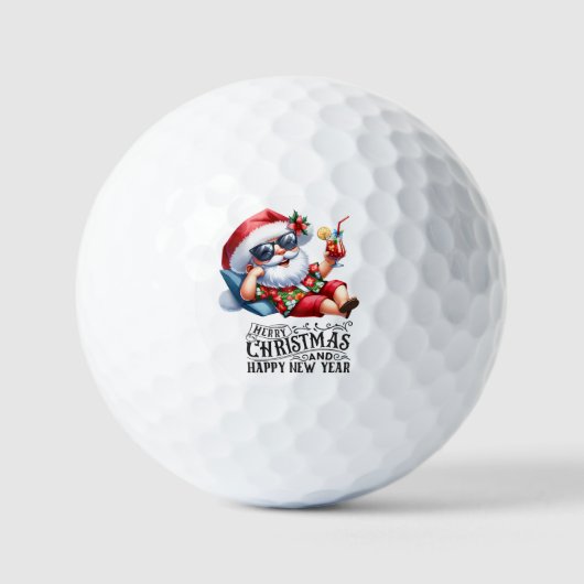 Golf Kerstvakantie Zomer thema voor golfer Golfballen (Voorkant)