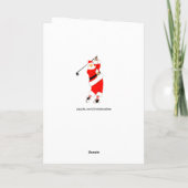 Golf kerstvakantiekaart feestdagen kaart (Achterkant)