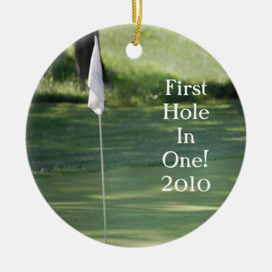 Golf-kerstversiering Keramisch Ornament (Voorkant)