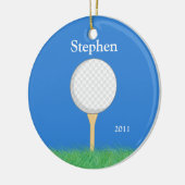 Golf-kerstversiering Keramisch Ornament (Links)