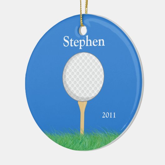 Golf-kerstversiering Keramisch Ornament (Links)