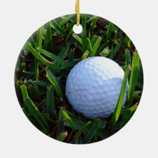 Golf-kerstversiering Keramisch Ornament (Achterkant)