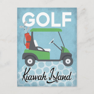 Golf Kiawah Island - Retro  Briefkaart