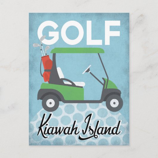 Golf Kiawah Island - Retro  Briefkaart (Voorkant)