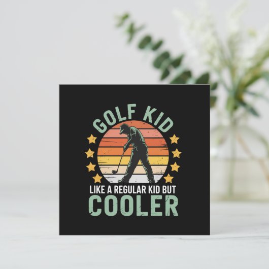 Golf Kids Funny Young Golfer & Golfing Lover Gift Kaart (Staand voorkant)