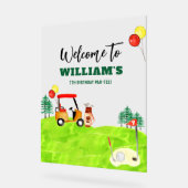 Golf Kids Verjaardag Par-T-shirt Welkom Acryl Bord (Hoek)