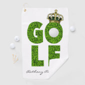 Golf King Crown Monogram Golfhanddoek (Insitu)
