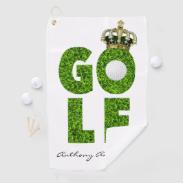 Golf King Crown Monogram Golfhanddoek