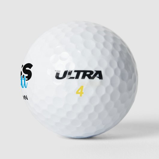 Golf Kiss My Putt Funny Modern Persoonlijke Naam Golfballen (Logo)