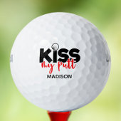 Golf Kiss My Putt Funny Modern Persoonlijke Naam Golfballen