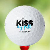 Golf Kiss My Putt Funny Modern Persoonlijke Naam Golfballen