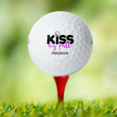 Golf Kiss My Putt Funny Modern Persoonlijke Naam Golfballen
