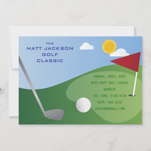 Golf Klassieke Uitnodiging (Voorkant)