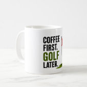 Golf Koffie eerst golf later Koffiemok (Voorkant links)