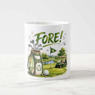 Golf Koffiemok Golfer Humor Cadeau Golf Spreuk Grote Koffiekop