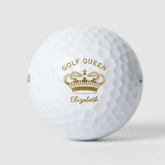 Golf Koningin Gouden Kroon Golfballen (Voorkant)