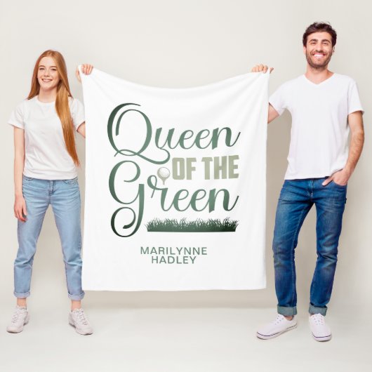 Golf Koningin Van De Groene Sport Fleece Deken (In situ)