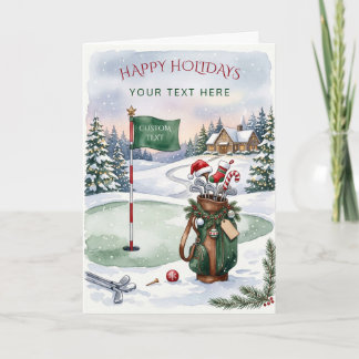Golf Krans Boog Kerstmis  Feestdagen Kaart