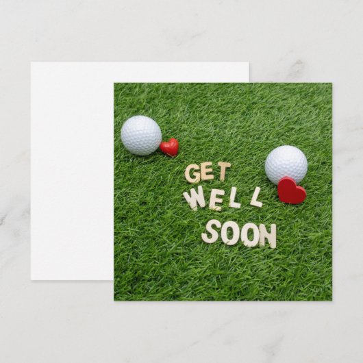 Golf Krijg snel goed met tekst en bal op groen (Voorkant / Achterkant)