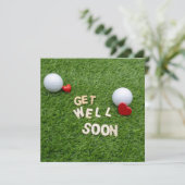 Golf Krijg snel goed met tekst en bal op groen (Staand voorkant)