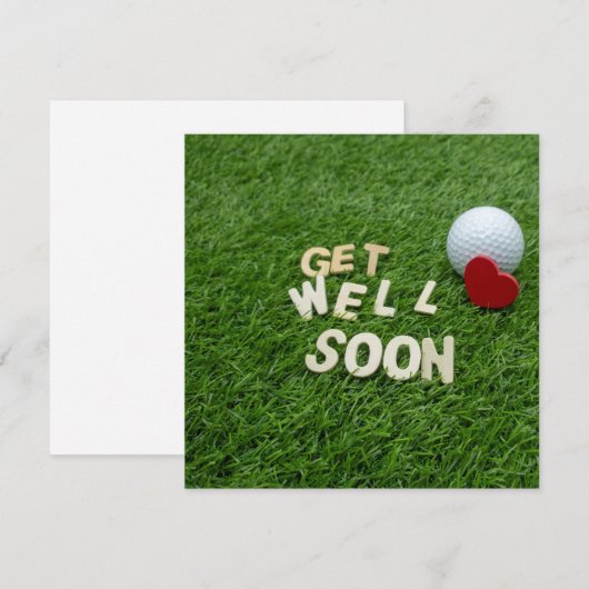 Golf Krijg snel goed met tekst en bal op groen (Voorkant / Achterkant)