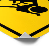 Golf kruising Highway Sign Poster (Hoek)