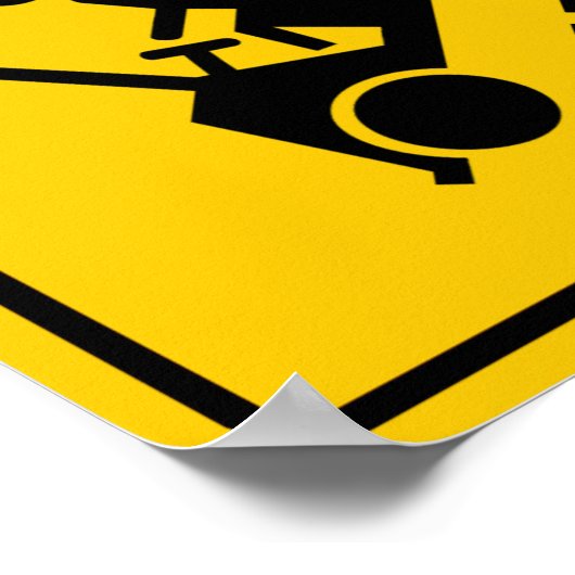 Golf kruising Highway Sign Poster (Hoek)