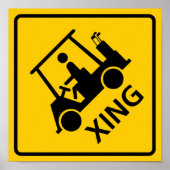 Golf kruising Highway Sign Poster (Voorkant)