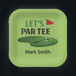 Golf Laat Ons Par Tee Servetten | Golf Verjaardags Papieren Bordje<br><div class="desc">Vier de laatste ronde van de bruidegom in stijl met deze gecoördineerde "Let's Par Tee" golf feestset met bijpassende servetten en papieren borden. Ontworpen met een vlotte putting green en een klassieke rode vlag, deze strakke country club look is perfect voor golf vrijgezellenfeesten, huwelijksweekenden, proefdiners en toernooiverenigingen.</div>