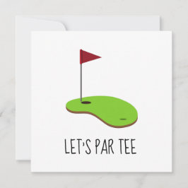 Golf Laat Ons Uitstappen met golfvlag op groene wi Kaart