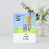 Golf laat Par T-shirt Partij sparen het Briefkaart (Staand voorkant)