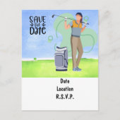 Golf laat Par T-shirt Partij sparen het Briefkaart (Voorkant)