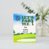 Golf laat Par T-shirt Partij sparen het Briefkaart (Staand voorkant)