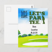 Golf laat Par T-shirt Partij sparen het Briefkaart (Voorkant / Achterkant)