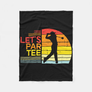 Golf Laat Par Tee Grappig Golfen Golfer Vader Mann Fleece Deken
