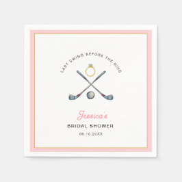 Golf "Laatste swing voor de ring" Bruidsfeest  Servet