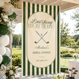 Golf "Laatste Swing voor de Ring" Bruidsontvangst Spandoek
