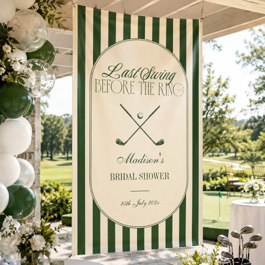 Golf "Laatste Swing voor de Ring" Bruidsontvangst Spandoek