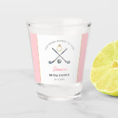 Golf "Laatste swing voor de ring" Vrijgezellenfees Shot Glas (Voorkant)