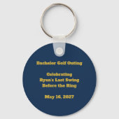 Golf - Laatste Swing Voor de Trouwfeest Uitstap Sleutelhanger (Achterkant)