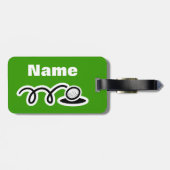 Golf-label voor themabagage met aanpasbare tekst bagagelabel (Achterkant horizontaal)